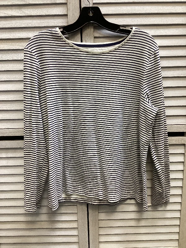 women's tops with floral printsTop Long Sleeve By Croft And Barrow In Striped Pattern, Size: Xl