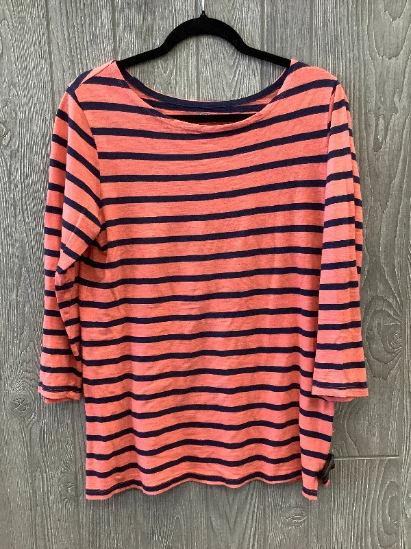 women's stylish topsTop Long Sleeve By Old Navy In Striped Pattern, Size: M