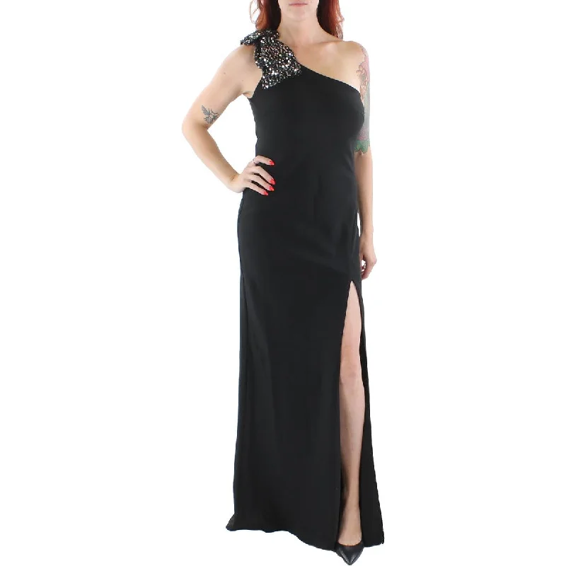 women's velvet dressesIeena for Mac Duggal Womens Sequined Long Evening Dress