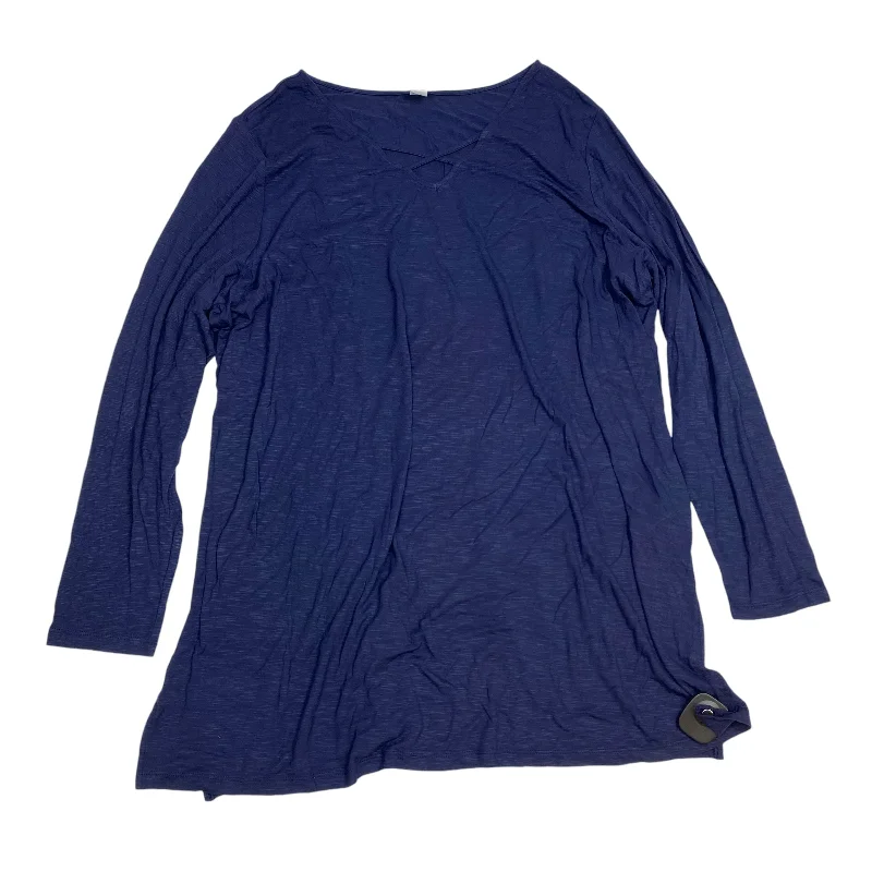 women's tops for those who want to create stylish and put-together outfits without spending a fortuneTop Long Sleeve By Old Navy In Blue, Size: 3x