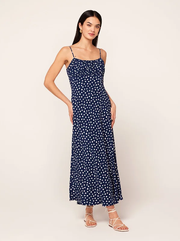 women's cocktail dressesVelma Mixed Polka Dot Midi Dress