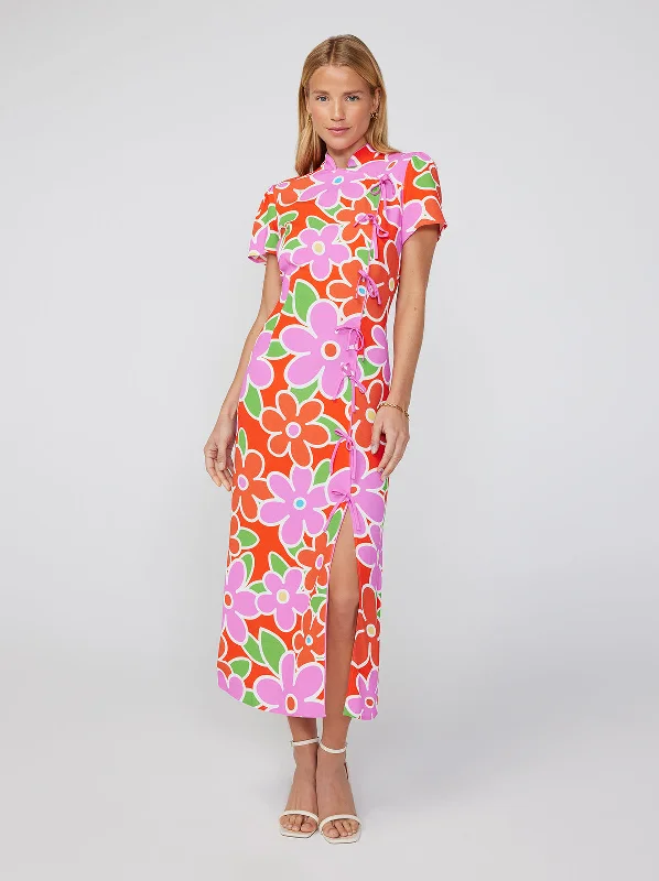 women's bridesmaid dressesLeia Floral Print Midi Dress