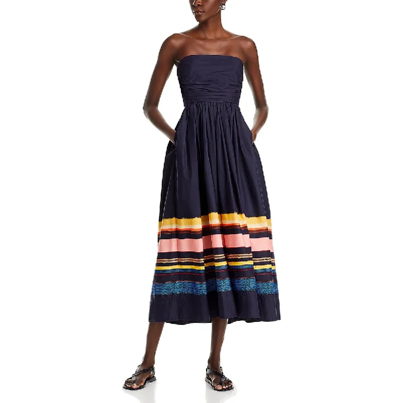 Bohemian DressA.L.C. Womens Tate Printed Ruched Midi Dress