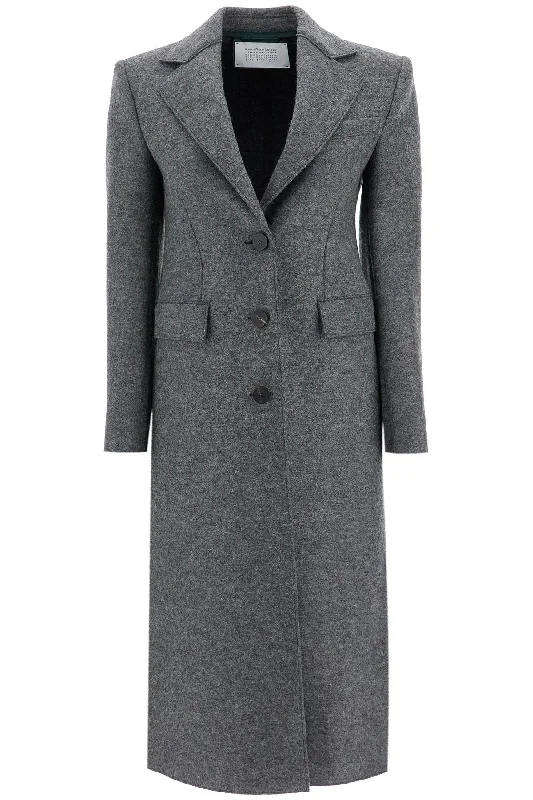 women's coats for black-tie affairsHarris Wharf London Women's Single-Breasted Coat In Pressed Wool