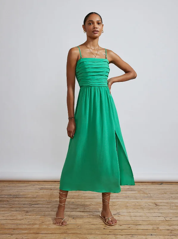 Lace DressGenevieve Green Midi Dress