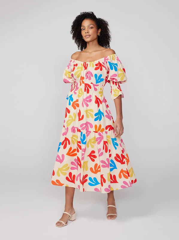 women's wrap dressesMargot Multi Leaf Print Midi Dress