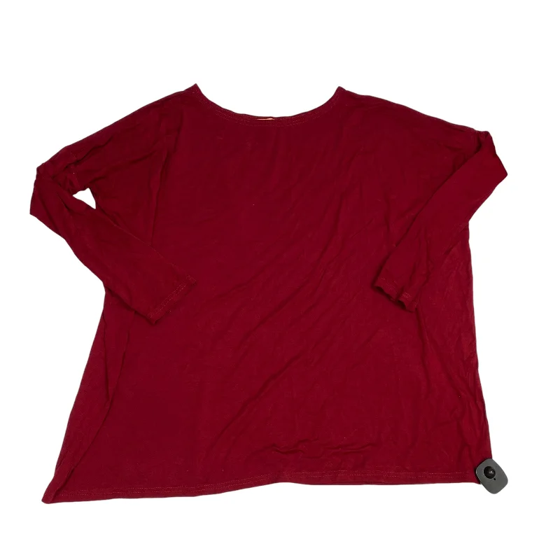 women's tops for those who seek both style and comfortTop Long Sleeve By Piko In Red, Size: L