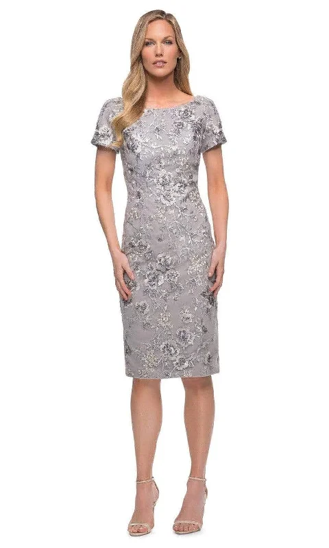 women's mini dressesLa Femme - Embroidered Midi Dress 29824SC