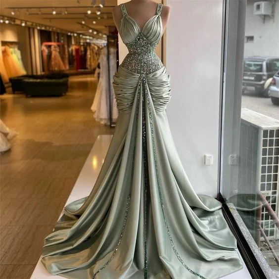 Jersey DressSweetheart Prom Dresses, Pleats Prom Dresses, Crystal Prom Dresses, Beaded Evening Dresses  gh2175