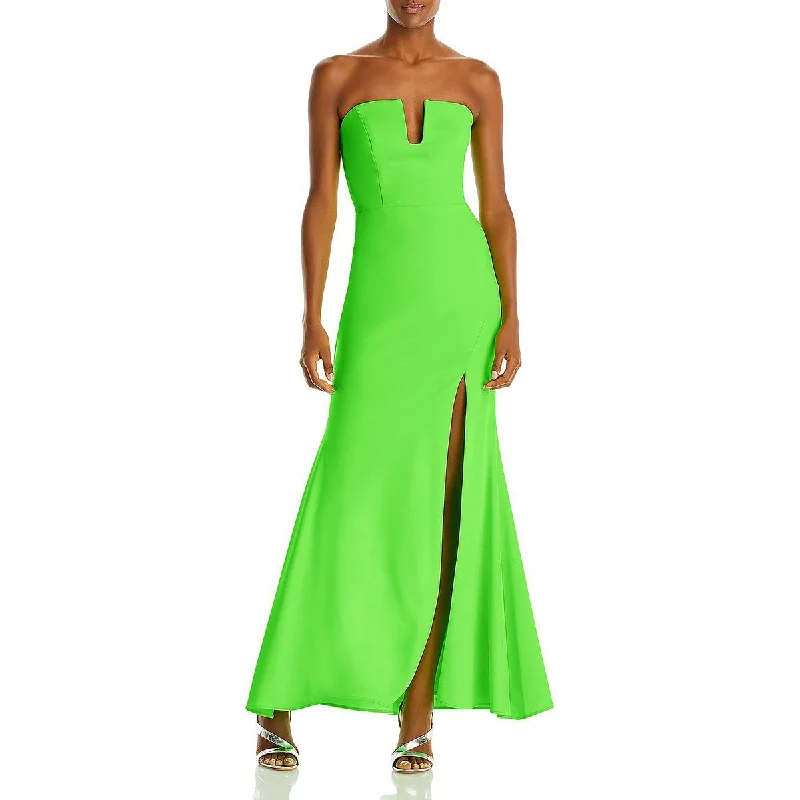 women's cotton dressesAqua Womens Strapless Formal Evening Dress