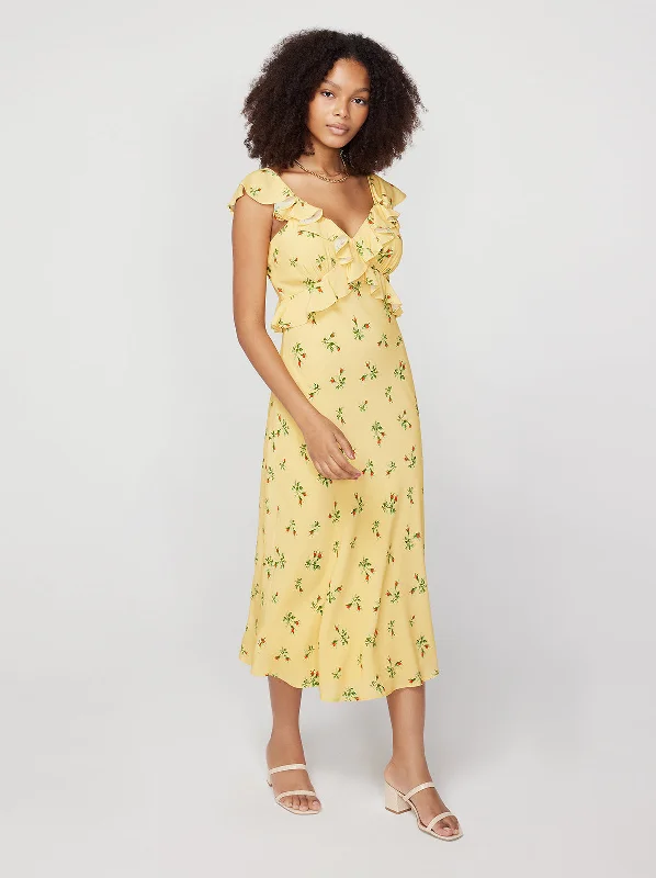 Jersey DressRosemary Buttercup Rosebud Midi Dress