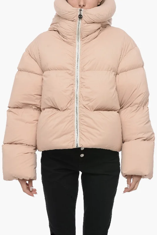 affordable women's coatsIENKI IENKI Turtleneck Puff Down-Jacket with Cuffs