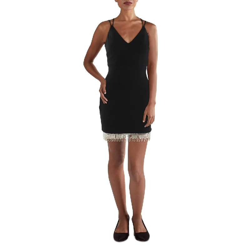 women's hourglass figure dressesCity Studios Womens Juniors Embellished Short Bodycon Dress