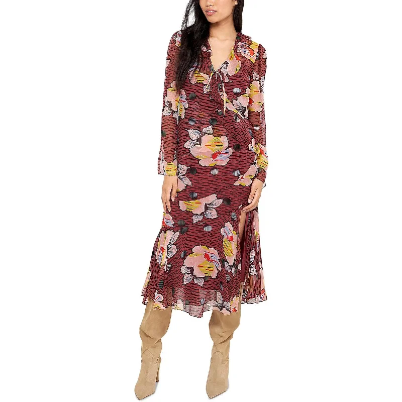 women's empire-line dressesJoie Womens Printed Long Sleeve Midi Dress