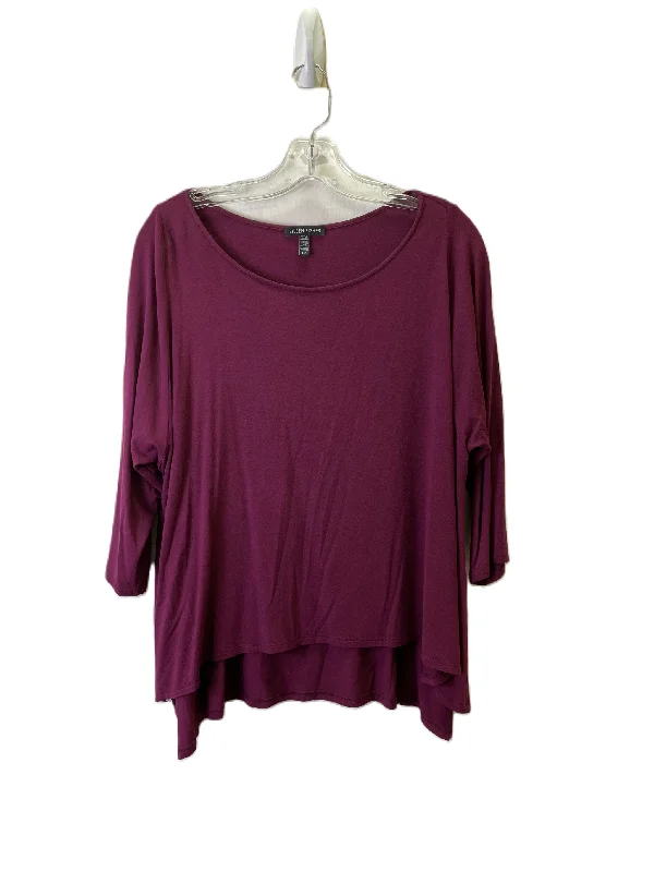 women's tops for those who prefer classic over trendy stylesTop Long Sleeve Basic By Eileen Fisher In Pink, Size: L