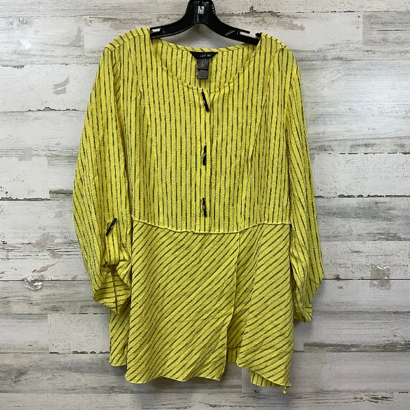 women's tops for smart casual looksTop Long Sleeve By Ali Miles In Yellow, Size: Xl