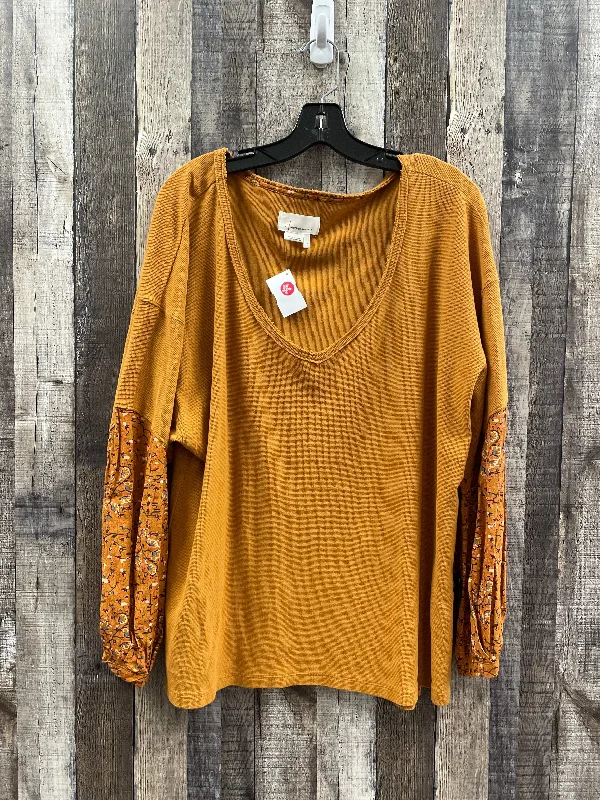 women's tops for those who want to elevate their everyday wear with chic and elegant piecesTop Long Sleeve By Anthropologie In Multi-colored, Size: L