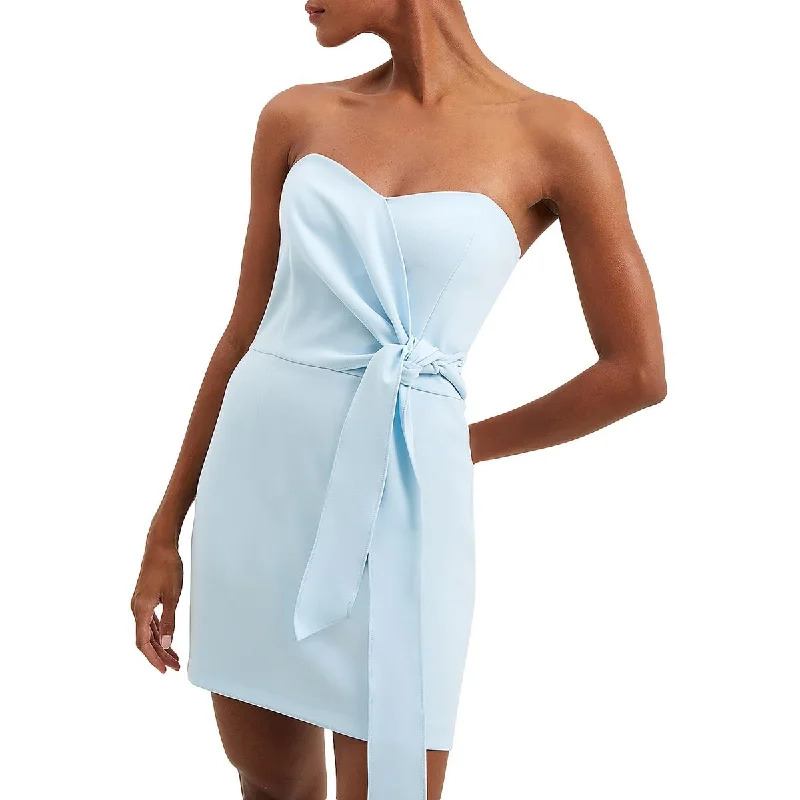 Silk DressFrench Connection Womens Whisper Strapless Bow Bodycon Dress