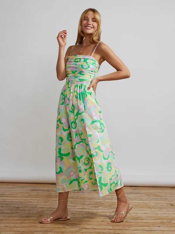 Evening DressGenevieve Multi Floral Swirl Midi Dress