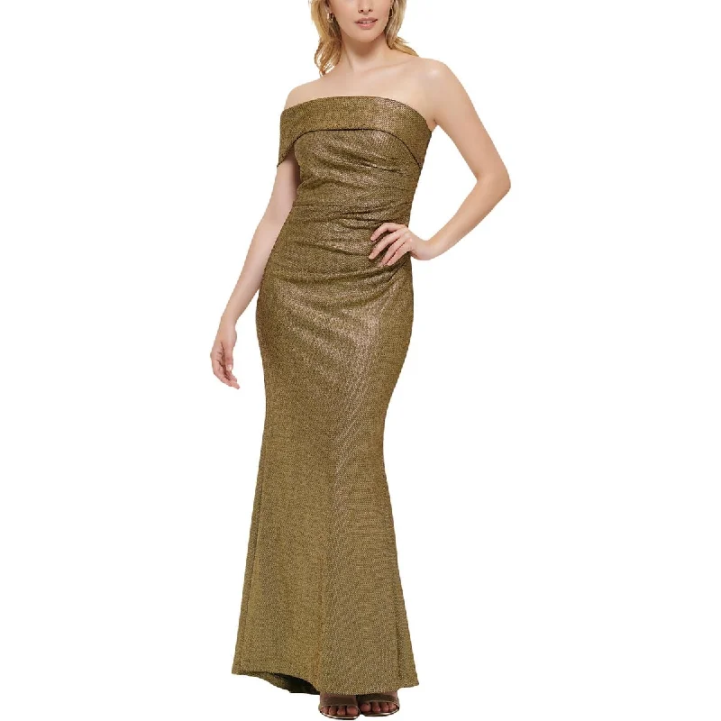 Floral DressEliza J Womens Metallic One Shoulder Evening Dress