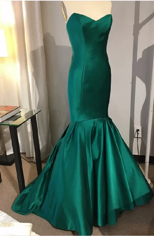 women's high-end dressesThe green heart with sleeveless mermaid evening dress  gh2365