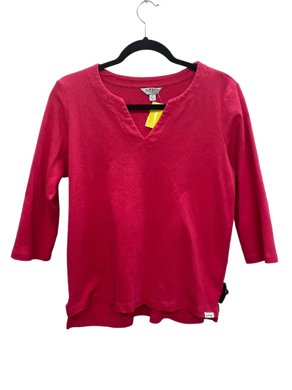 women's tops for those who love bold and vibrant colorsTop Long Sleeve By Orvis In Pink, Size: S