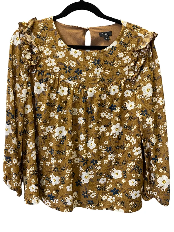 women's tops for those who want to add a personal touch to their wardrobe with unique and one-of-a-kind piecesTop Long Sleeve By Ann Taylor In Floral Print, Size: L