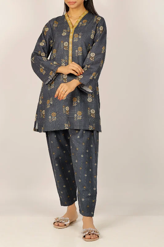 Printed Khaddar Stitched 2 Piece (Shirt/Trouser)