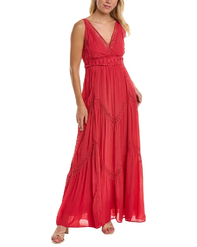 women's sheath dressesMax Studio Gauze Maxi Dress