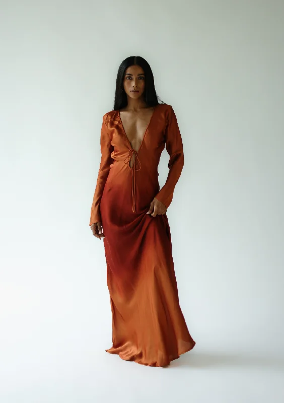 High-Neck DressHARLEY MAXI DRESS- COPPER OMBRE