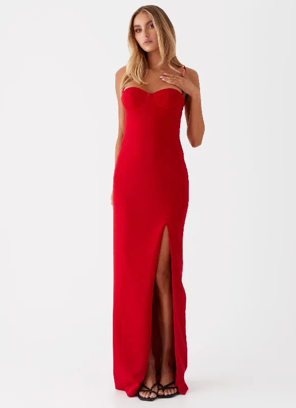 Plus-Size DressStefanie Maxi Dress - Red