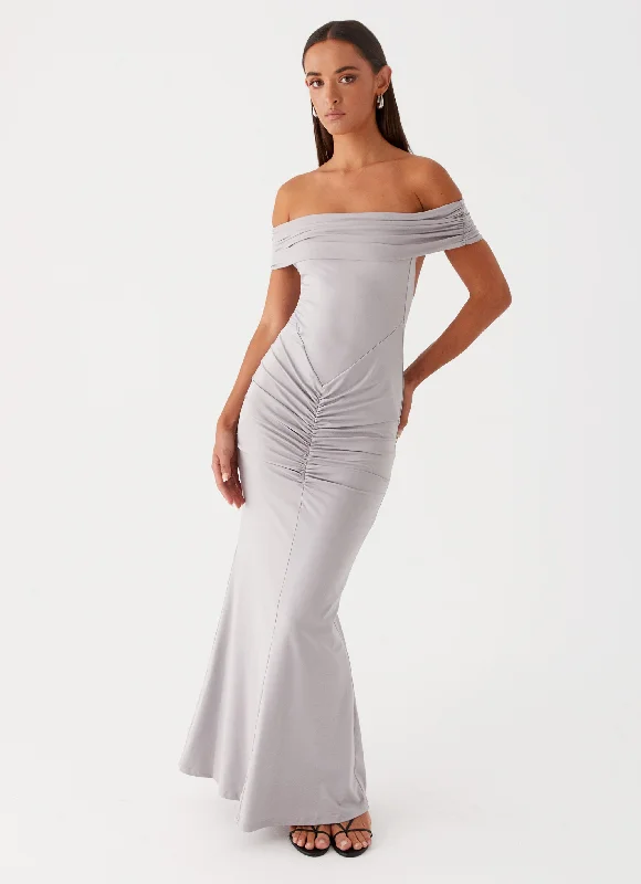 women's A-line dressesDancefloor Maxi Dress - Grey