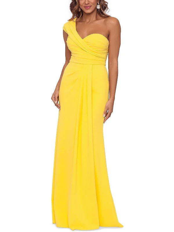 women's vacation dressesWomens One-Shoulder Maxi Evening Dress