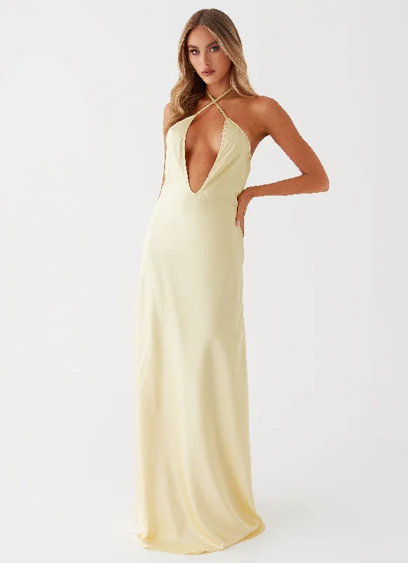 Denim DressNoir Symphony Maxi Dress - Yellow