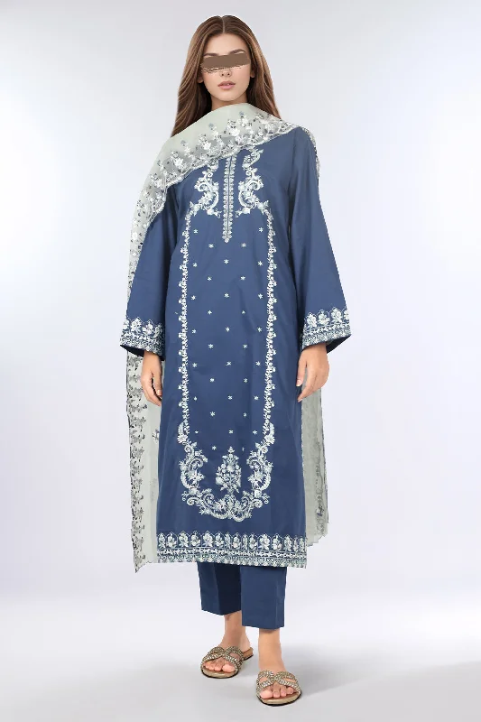 Luxury Pret  Cotton Embroidered Stitched 3 Piece