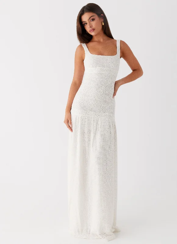 women's one-shoulder dressesLyrical Maxi Dress - Ivory