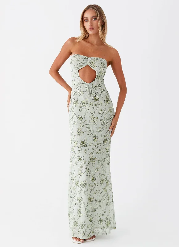 women's stylish dressesDearest Maxi Dress - Sage Floral