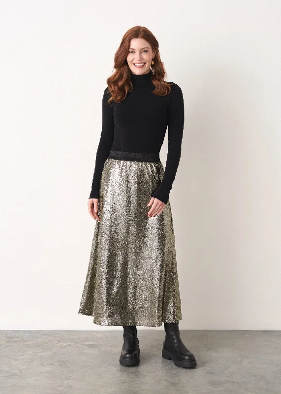 women's denim skirtsFONDA SEQUIN SKIRT