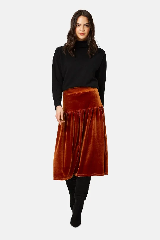 women's casual high-slit skirtsNever Say Goodbye Brown Skirt