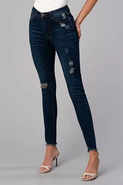 women's affordable pantsAmerican Blue Distressed Skinny Denim Jeans - Pack of 12