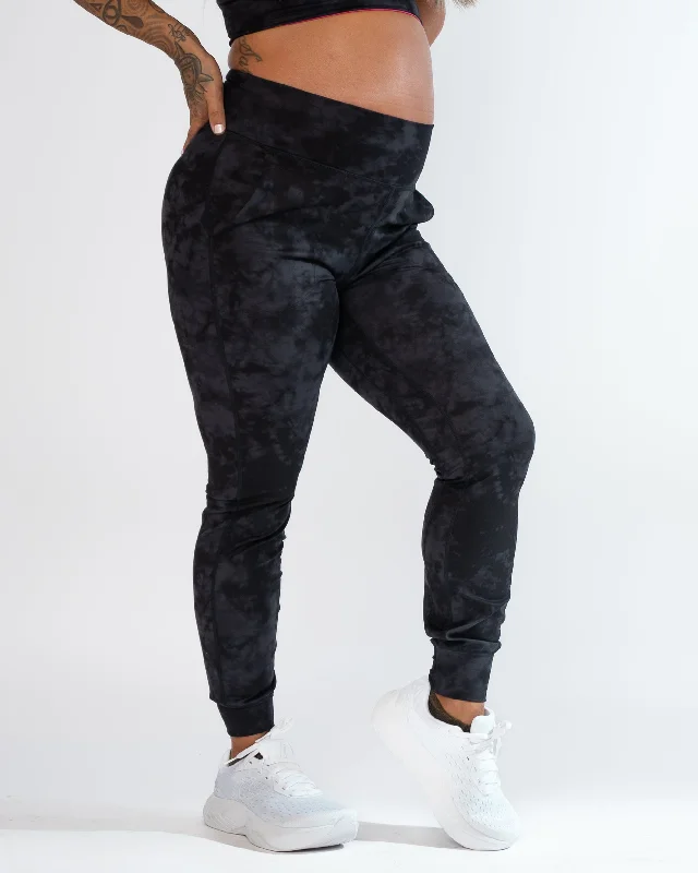 women's bridal pantsStudio Skin Joggers - Black/Magnet Tie Dye