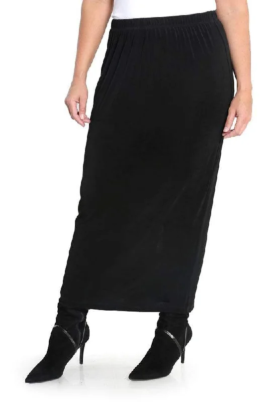 women's cocktail skirtsVikki Vi Classic Black Straight Maxi Skirt