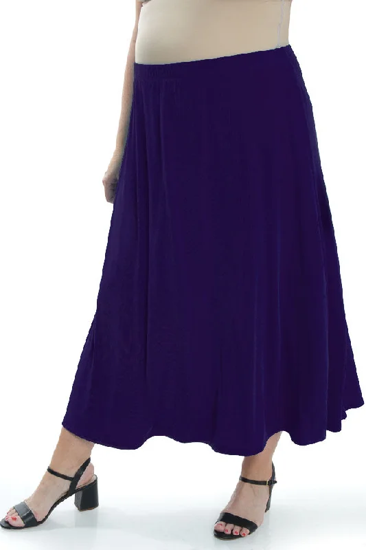 women's retro denim skirtsVikki Vi Classic Royal Purple Maxi Skirt