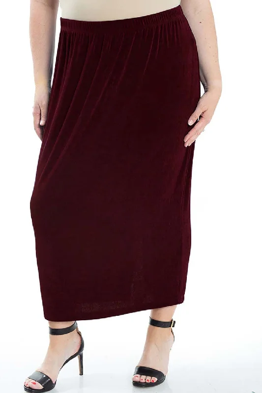 women's warm party skirtsVikki Vi Classic Shiraz Straight Maxi Skirt