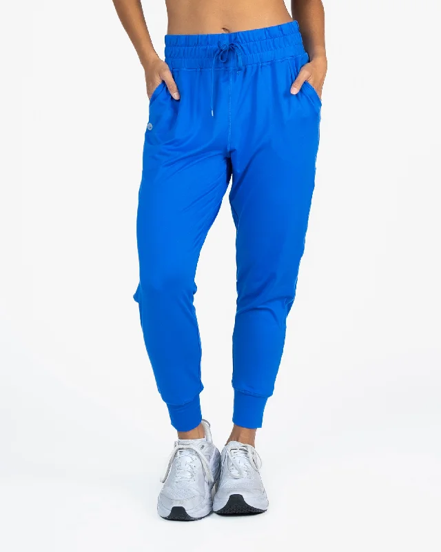 women's maternity pantsWeekend Joggers - Cobalt