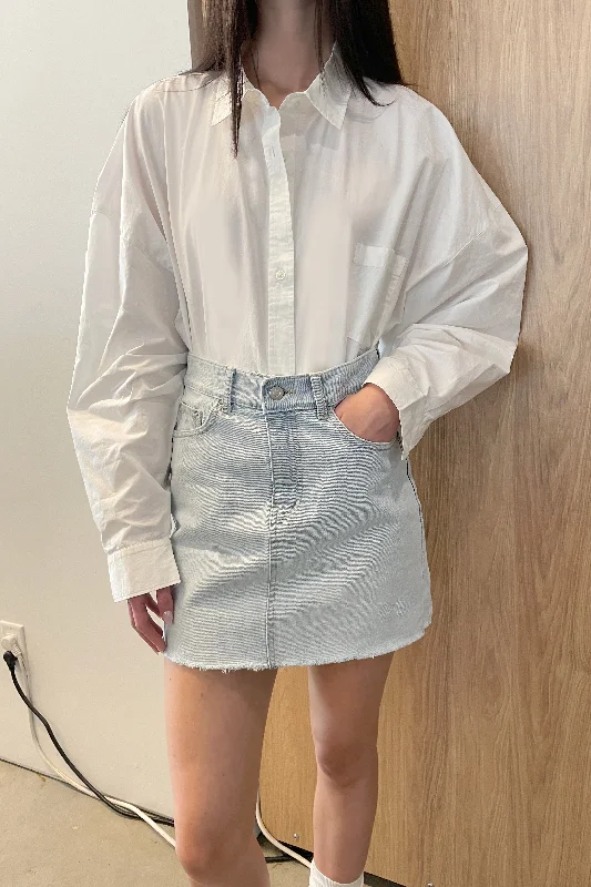 women's tulip skirtsMINI JEAN SKIRT