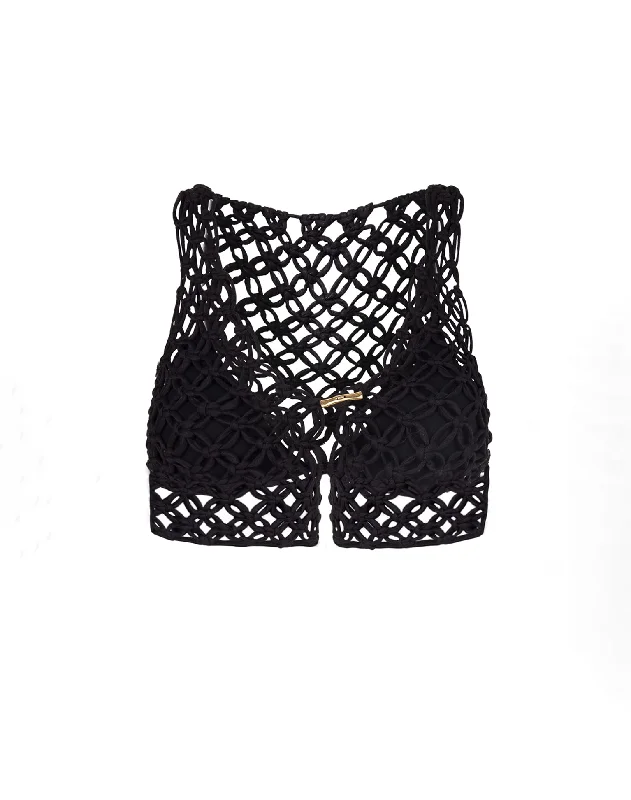 Tulle DressGio Macrame Blouse - Black