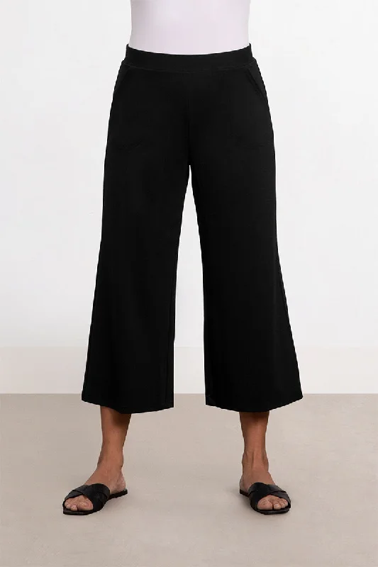 Casual Chic DressLux Nu Wide Leg Crop | Black