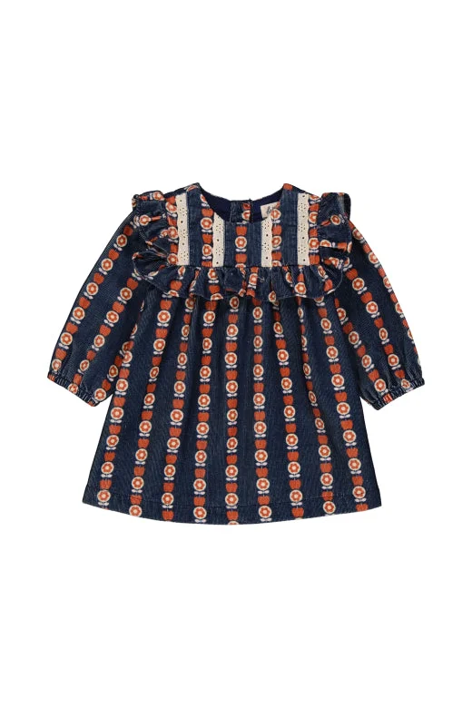 Peplum DressMarinette baby dress Pomline Blue