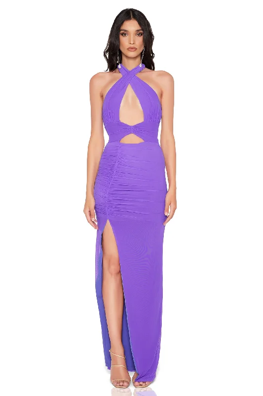 women's petite dressesNookie Intrigue Gown - Purple